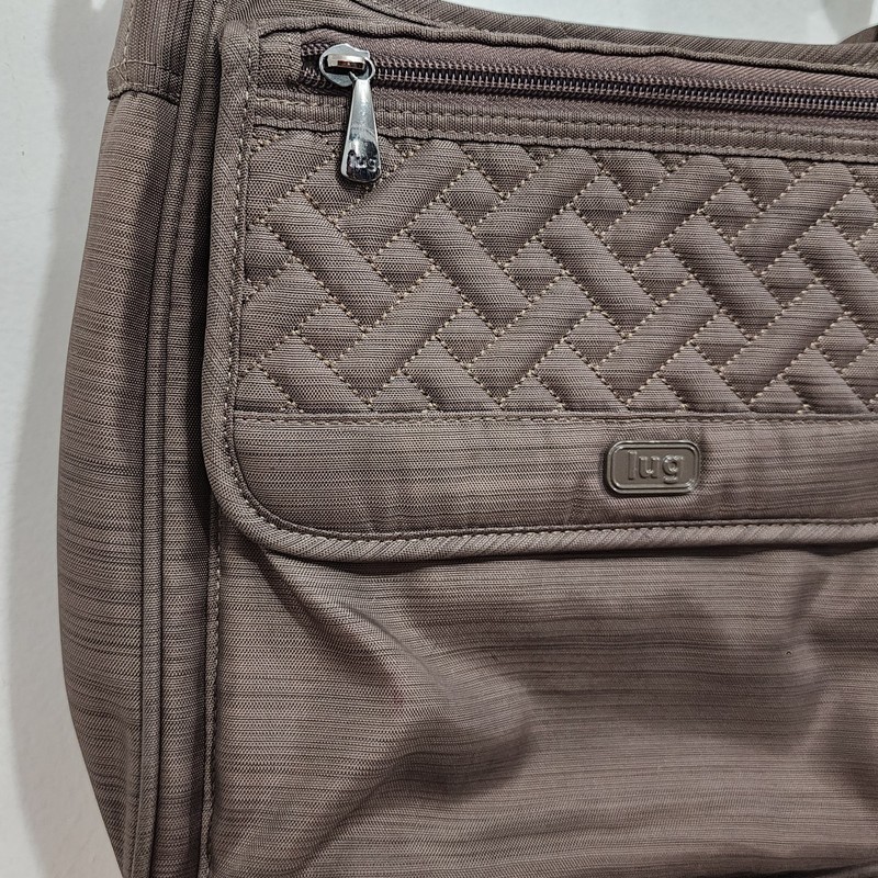 Lug Hopscotch Crossbody Messenger Bag Purse Sand Taupe Multi Pockets gallery