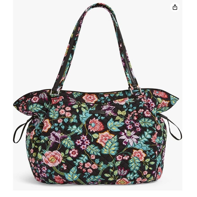 Vera Bradley Women’s Cotton Glenna Tote Bag Signature Butterfly Flutter One Size