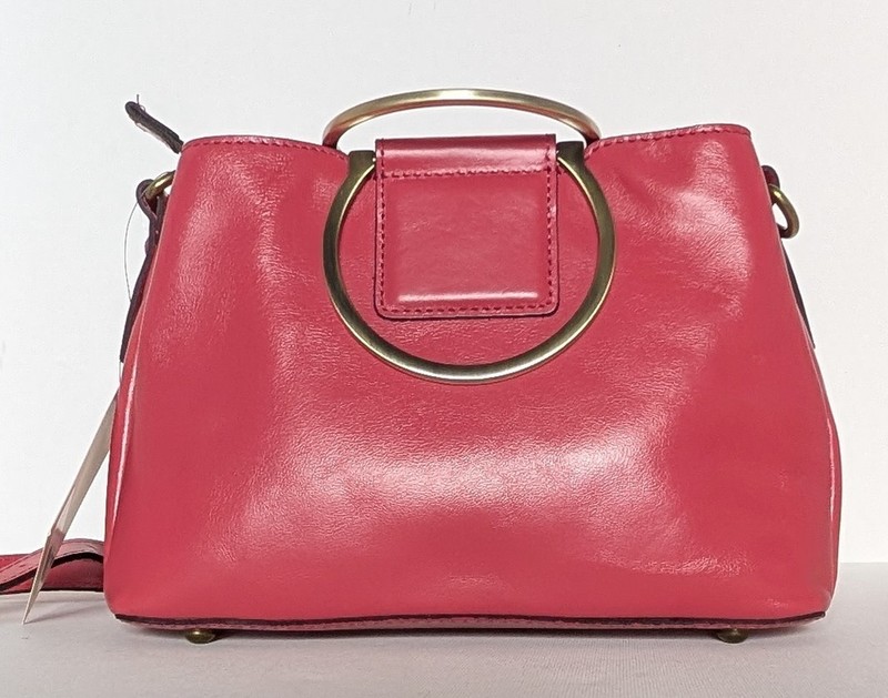 Patricia Nash Empoli Leather Satchel Crossbody Bag Passion Pink NWT Shoulder Bag gallery