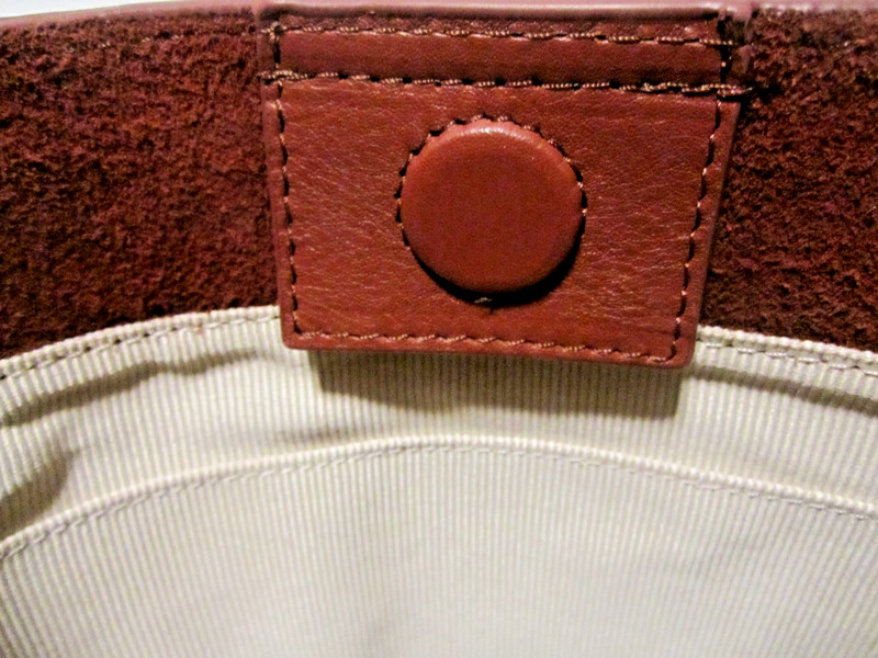 Margot New York Kaye Bucket Tote Suede Leather Burgundy Purse/Bag NWT gallery