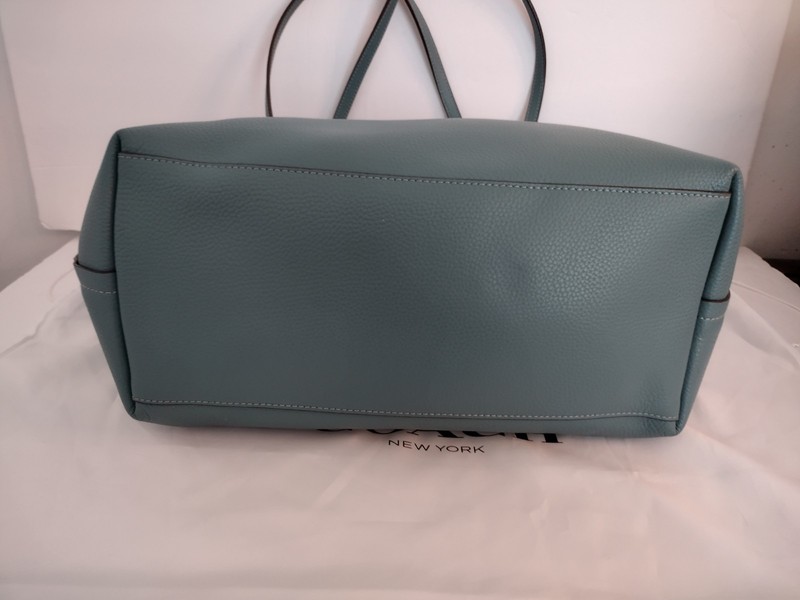 Coach Large Market Pebbled Leather Tote Shoulder Bag Cornflower Blue 58849 W Bag gallery