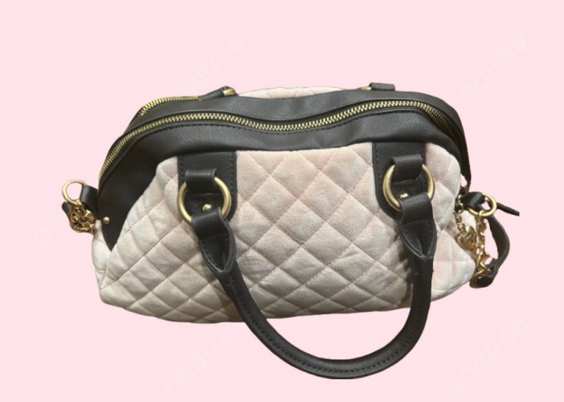 Juicy Couture Pink Quilted Satchel Top Handle Detachable Strap Charm Zip gallery