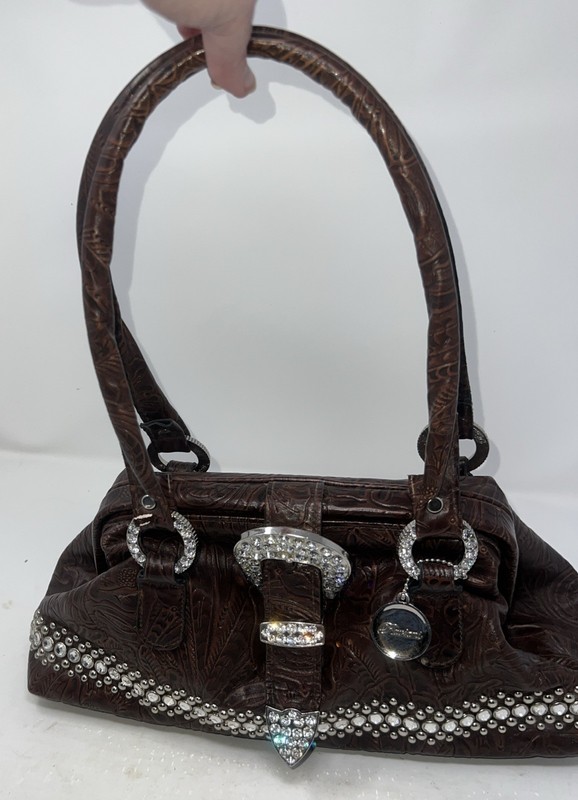 Brown B.B. Simon , Raviani Garland, TX Western Style Bag With Bling Purse/Bag
