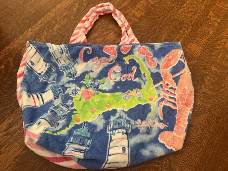 EUC Lilly Pulitzer CAPE COD Destination Beach Tote Orig Price $118