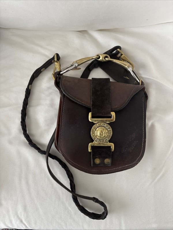 One Of A Kind Leather Equestrian Bag Made From Parts Of Saddles And Bridles