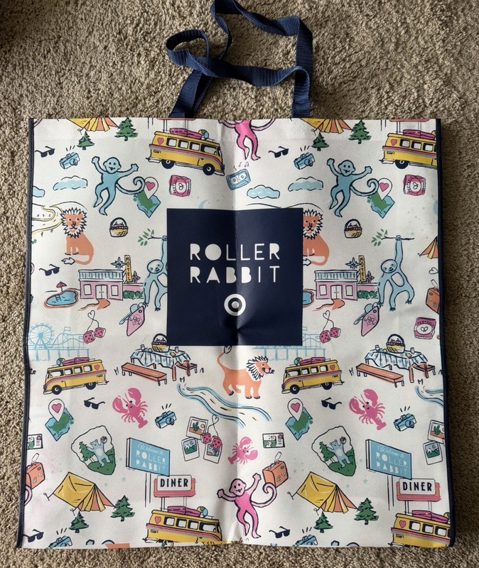 Roller Rabbit x Target Exclusive LARGE 24"x24" Shopping Bag Tote Gift Promo NEW gallery