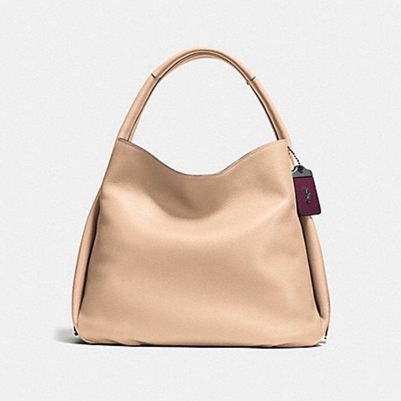 NWT Coach Bandit Hobo 39 Beechwood Black Copper F86760 MSRP $695