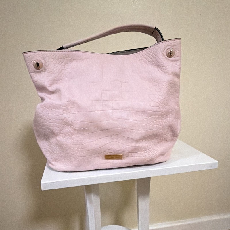 Kate Spade New York Pink Crocodile Embossed Satchel Detachable Strap gallery