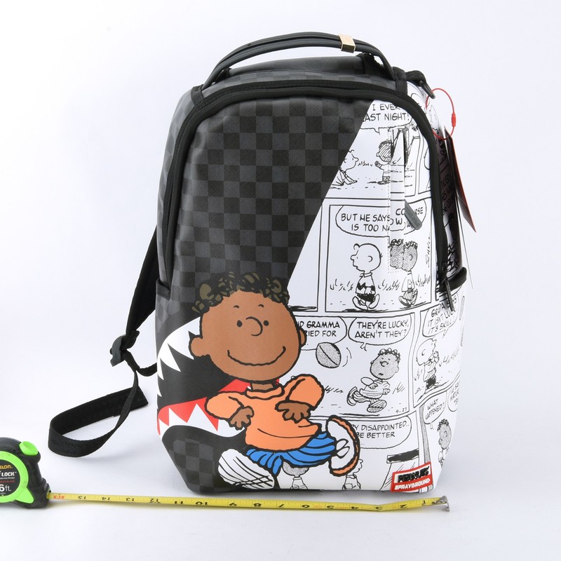 Sprayground Peanuts Franklin Sharks In Comics Backpack Snoopy Zippered Plaid gallery