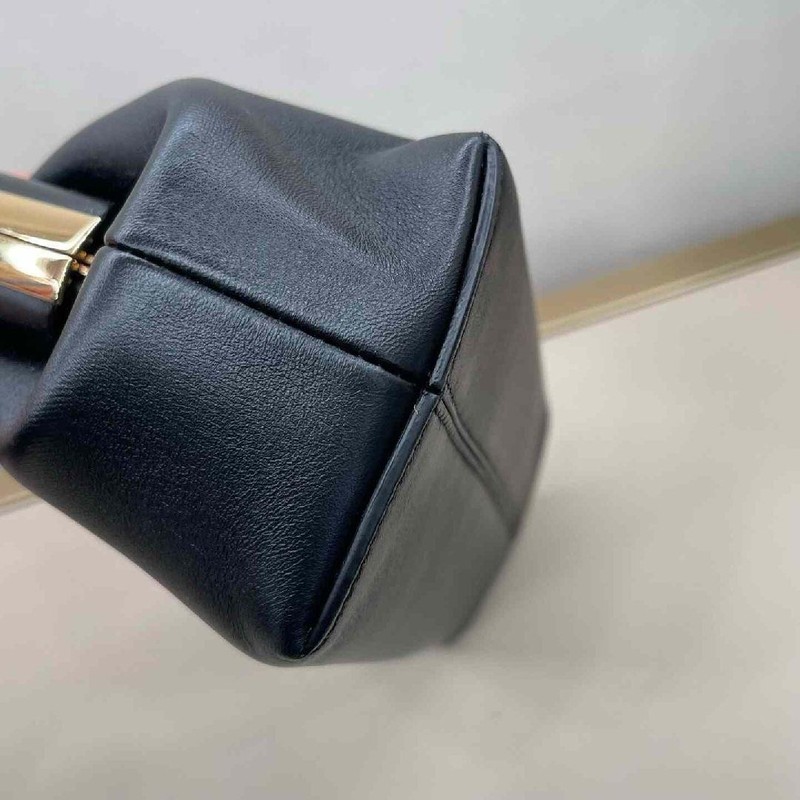 Fendi First F Shape Buckle Lambskin Clutch Shoulder - Very Good #12EM0U4 gallery