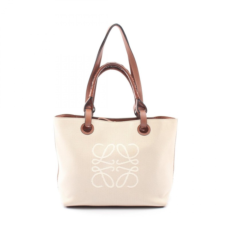 LOEWE Anagram 2Way Canvas Tote Bag Brown(size approx 28x25x14cm) Used