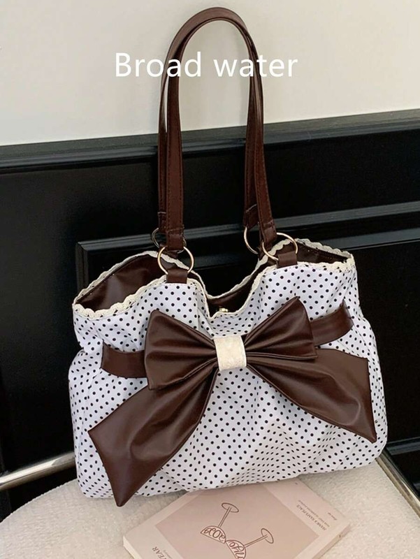 Small Shoulder Tote Bag Chain Strap Zipper Casual Groommet Suedette Purse