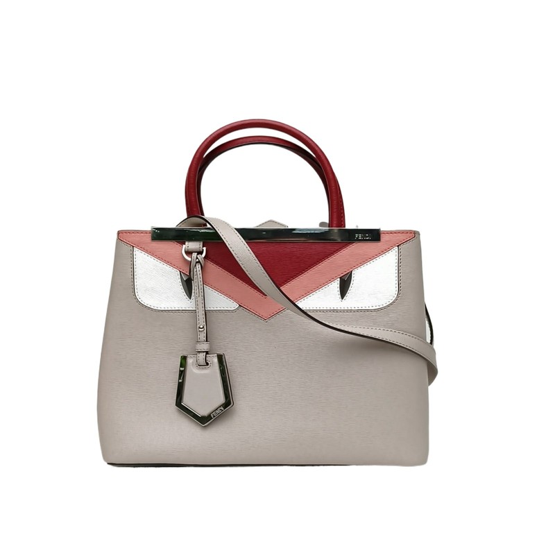 FENDI PETITE 2JOURS Monster Colorblock Calfskin Shoulder Bag