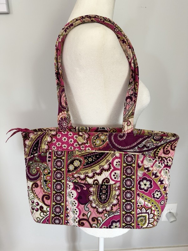 Vera Bradley Mandy Purse Very Berry Paisley Pink Tote Small Shopper 13 x 8 x 4