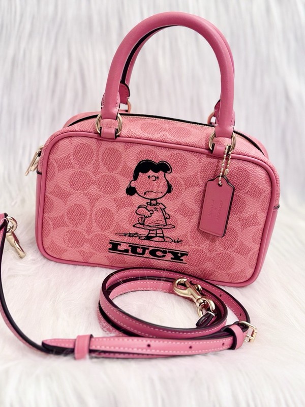 Coach X Peanuts Satchel Crossbody Bag In Signature Canvas With Lucy CBJ62 gallery