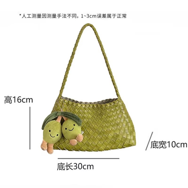 Hand Woven PU Women Bag Bucket Crossbody Holiday Casual Summer Bucket Bag gallery