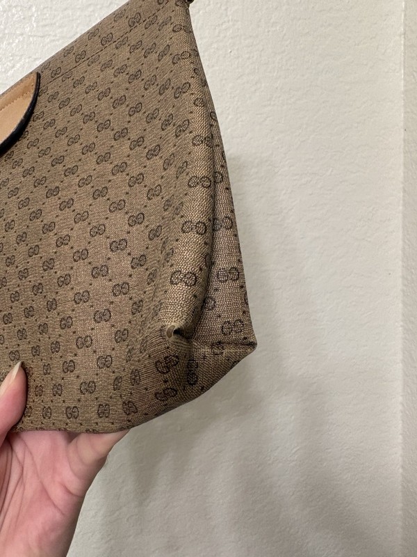 Auth Gucci Micro GG Clutch Brown gallery