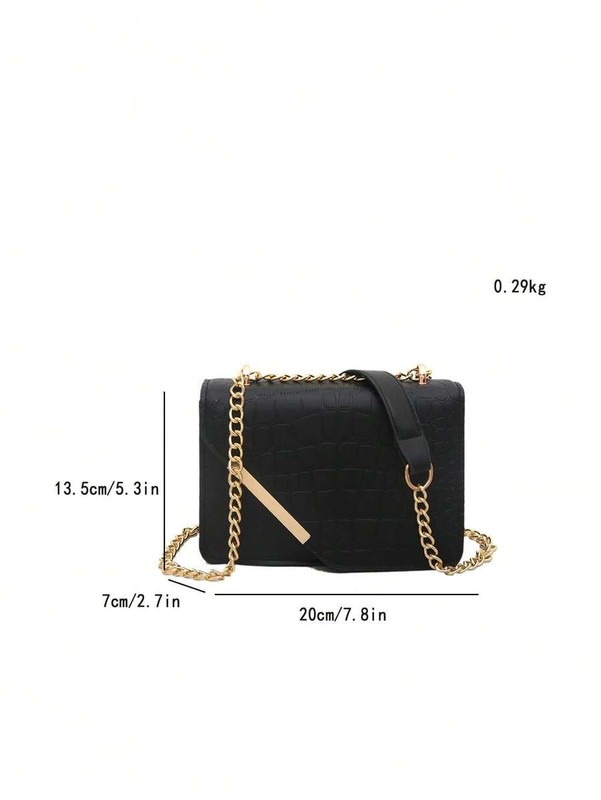 Mini Colorblock Ruched Crossbody Bag Women Metal Chain Shoulder Square Purse gallery