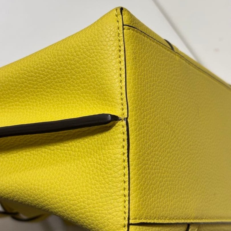 Tory Burch Perry Small Triple Compartment Tote Yellow Leather 2Way Shoulder Bag gallery