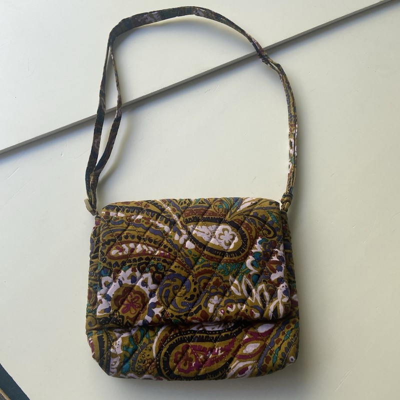 Vera Bradley Outlet Small Flap Hipster Bag “Buta Spray” Cotton Adjustable Strap