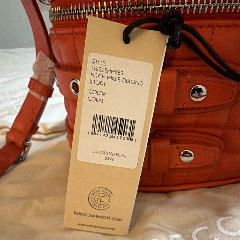 Rebecca Minkoff Coral Oval Crossbody Bag Zip Closure Silver Hardware w/ Dust Bag gallery