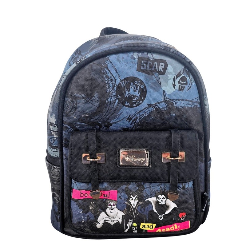 Disney Villains Mini Backpack Ursula Maleficent Evil Queen A21805 Blue Black NWT