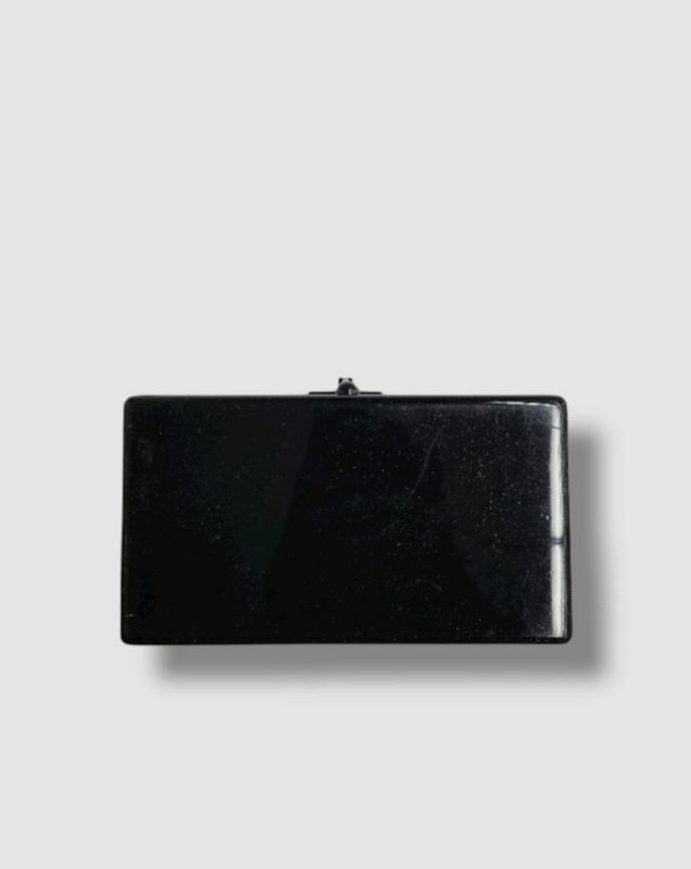 $995 Edie Parker Women's Black Acrylic Vanity-Mirror Box Case Clutch Hand Bag gallery