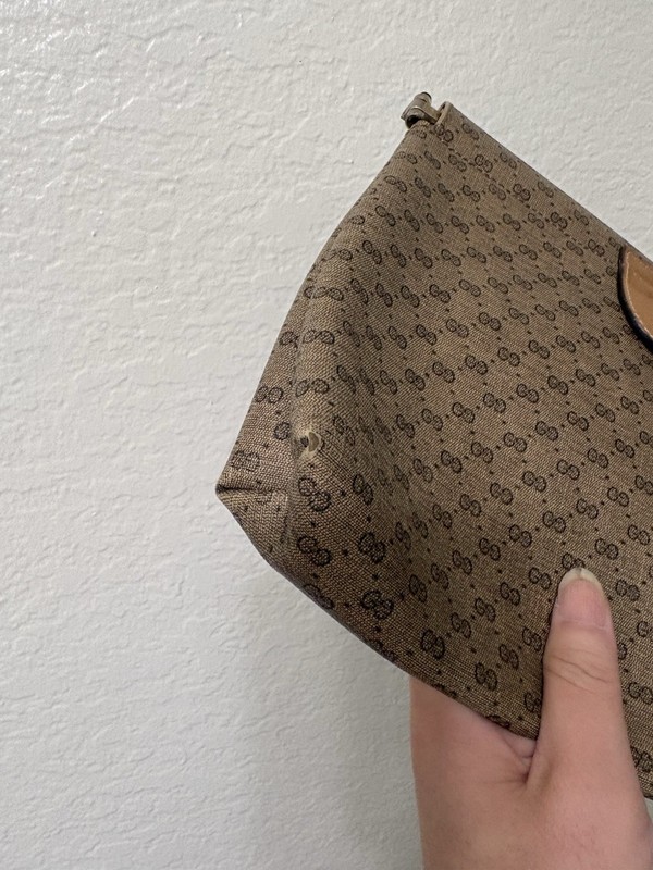 Auth Gucci Micro GG Clutch Brown gallery
