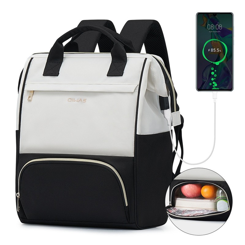 OIWAS Cooler Backpack Insulated Lunch Backpack Women Men 15.6″ Laptop Backpack