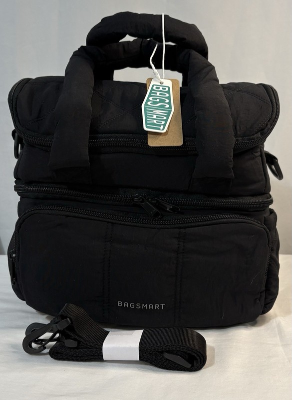 BAGSMART New With Tags 4 In 1 Lunch Box Tote Black Insulated double-decker ￼