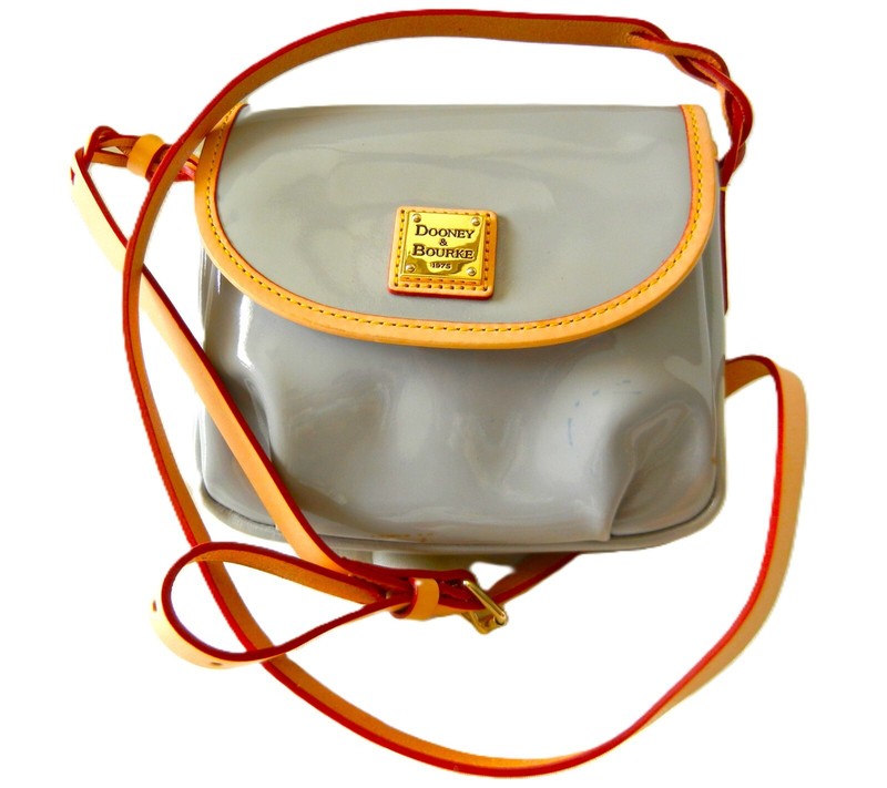 Dooney & Bourke Crossbody Patent Leather Handbag Gray