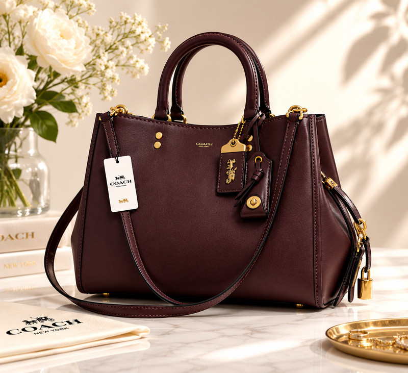 COACH CCX23 Rogue 31 Bag Soft Grain Leather Satchel Crossbody Shoulder 2WAY