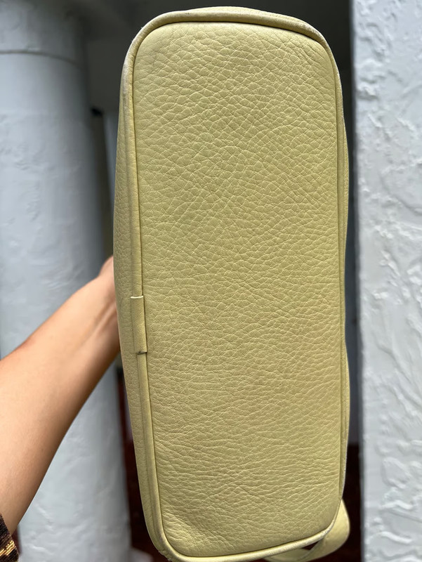 Coach Vintage Sonoma Pocket Zip Natural Grain Pebbled Leather Lime Green 4924 gallery