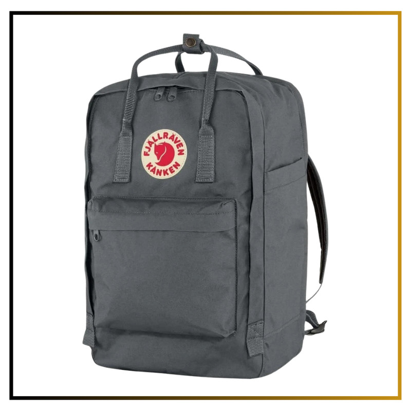 Kanken 17 Inch Laptop Backpack Super Grey One Size Womens Bag Style 23525