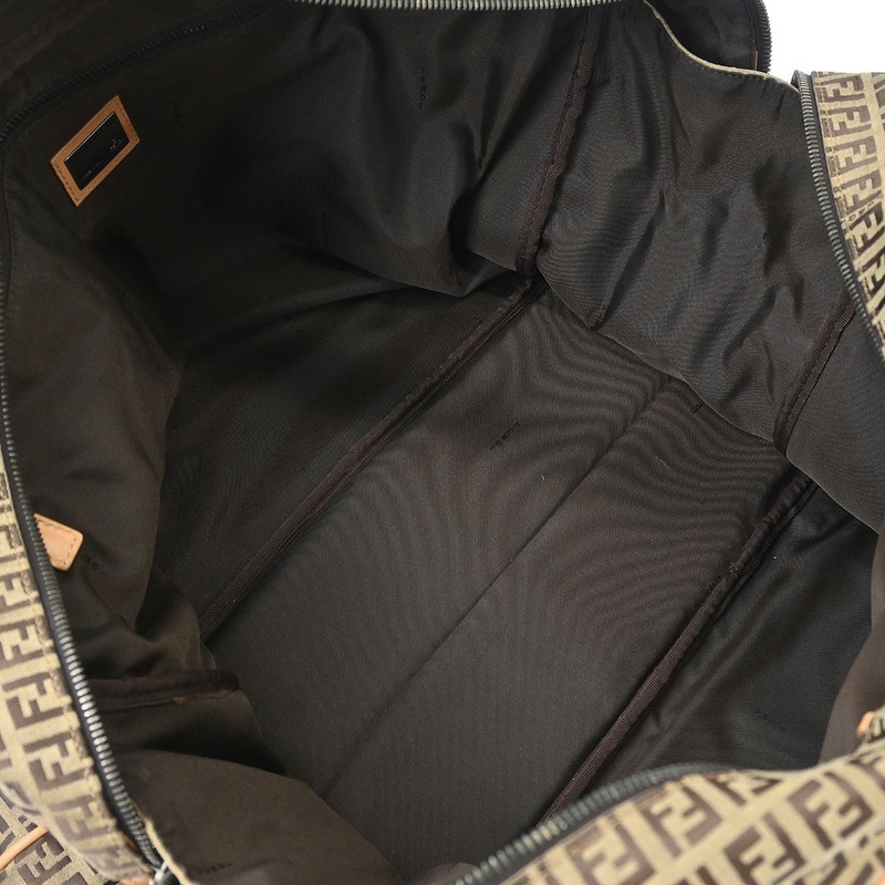 Fendi Beige Brown Zucchino Travel Handbag 155343 gallery