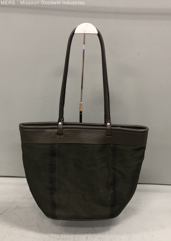 Nicoli Womens Olive Brown Canvas Tote
