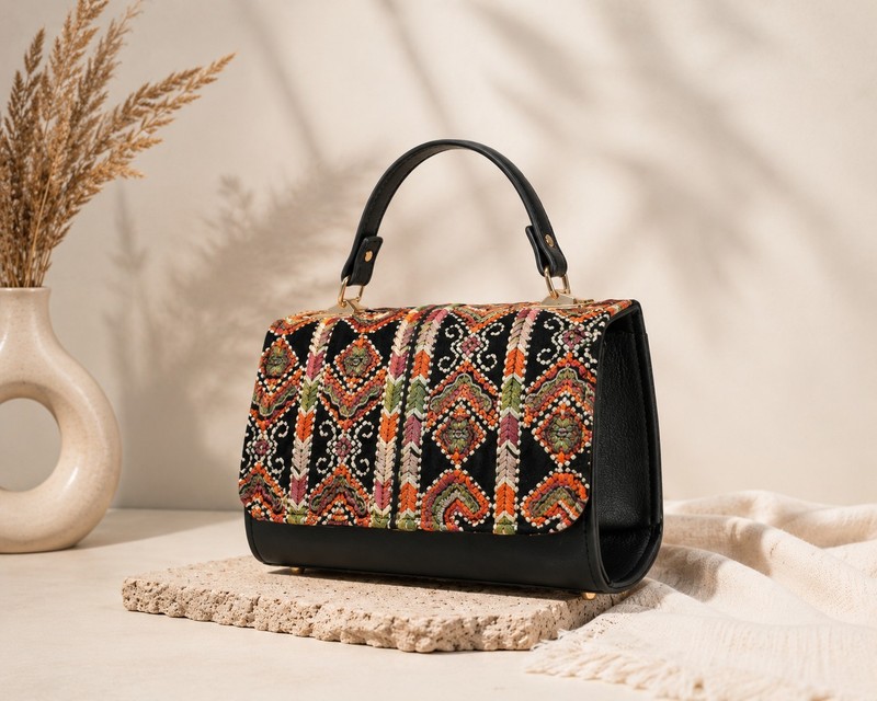 Handmade Embroidered Boho Handbag – Cultural Heritage Chic – Elegant Women’s….