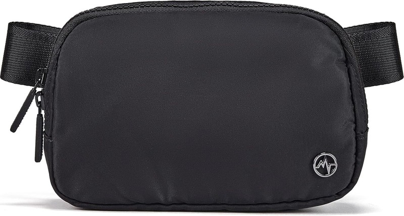 Two Way Zipper Fanny Pack Nylon Everywhere Belt Bag for Women, Water Repellent W