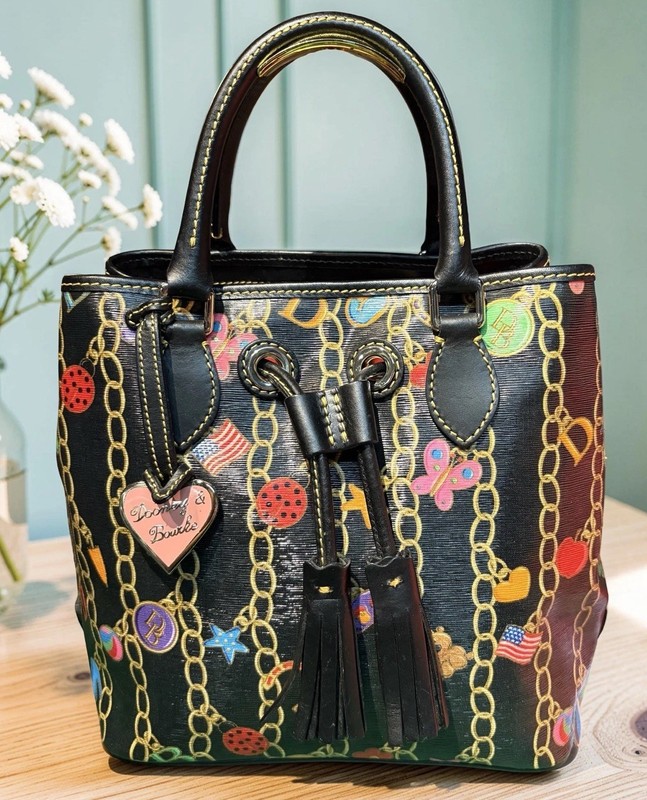 Dooney Bourke Y2K Vintage Charms Satchel Bag Heart Star Butterfly Flower Ladybug