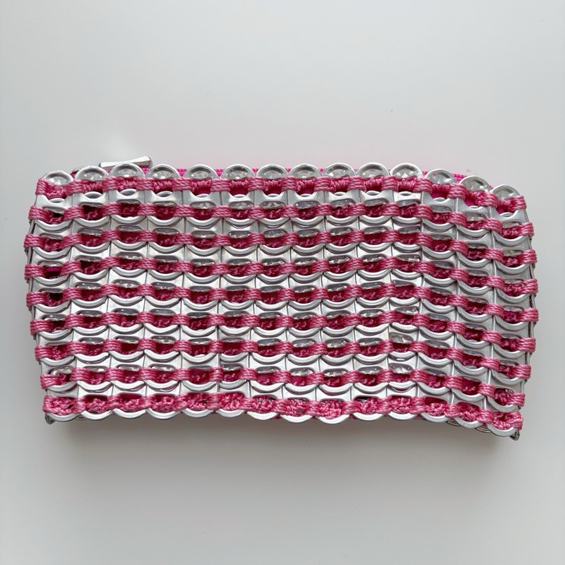 Escama Studio Chica Rosa Soda Pop Tab Clutch Bag 8″ X 4″
