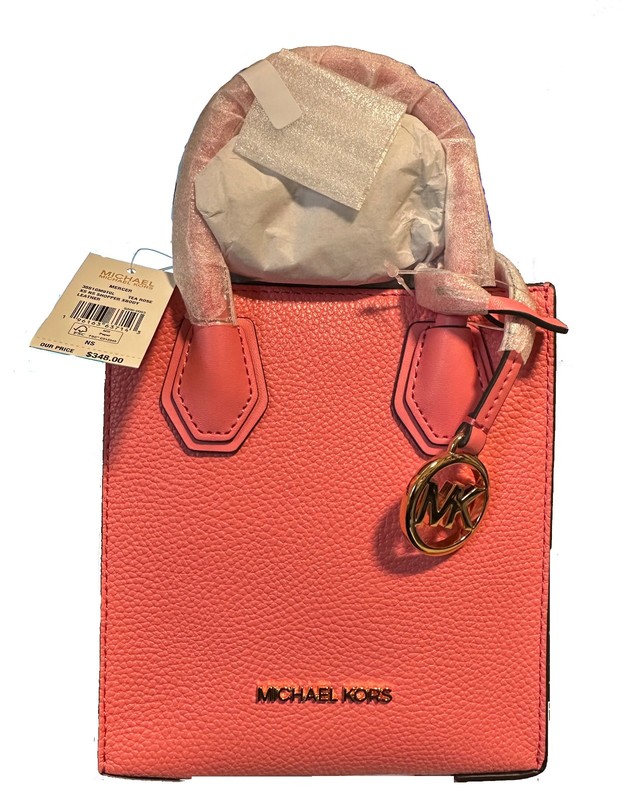 Michael Kors Mercer Extra Small Pebbled Cross Body – Tea Rose (35S1GM9T0L)