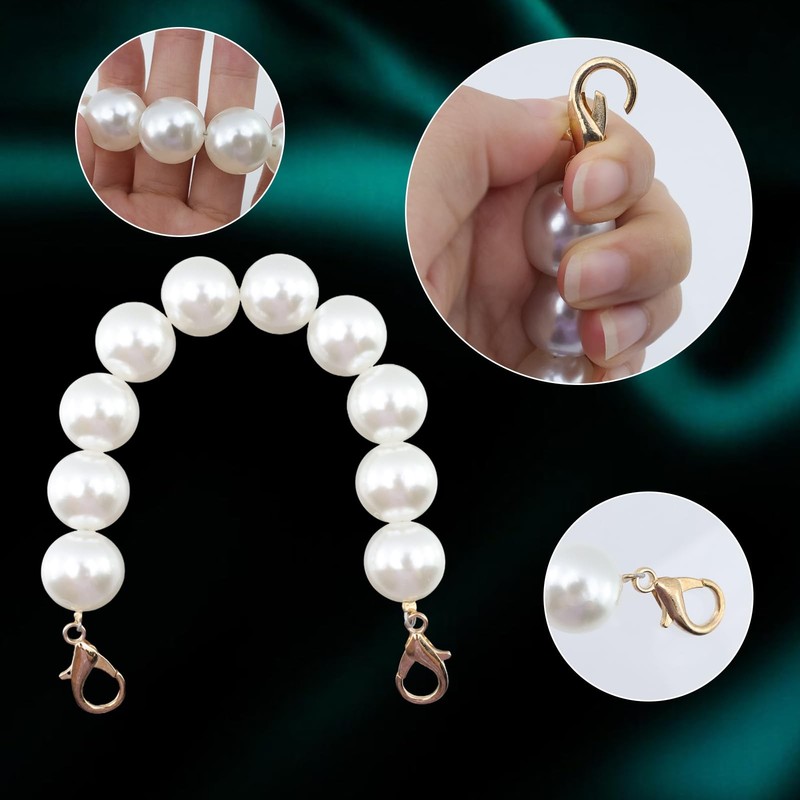 Meprotal 9-Inch Length Faux Pearl Beads Chain Handbag Handle Chain... gallery