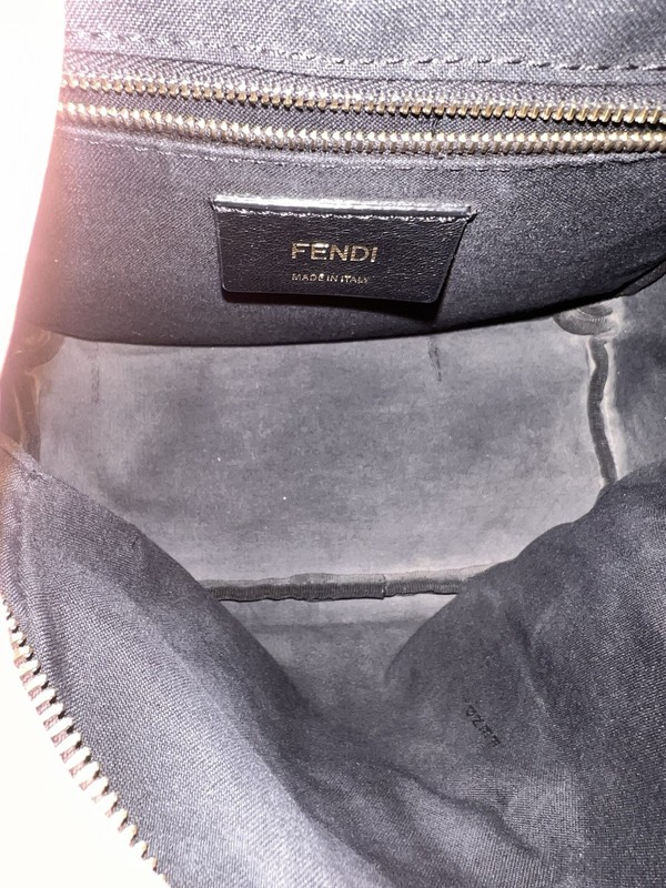 Fendi Zucca FF Monogram Small Backpack Brown Black Gold Hardware Dust Bag gallery