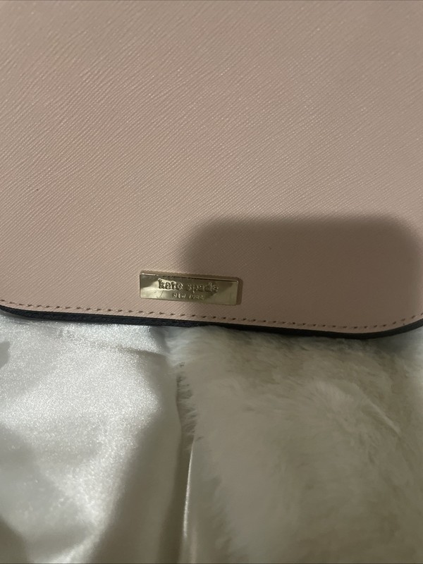 Kate Spade laurel Way Carsen Saffiano Leather Crossbody Shoulder Bag Pink & Blk gallery