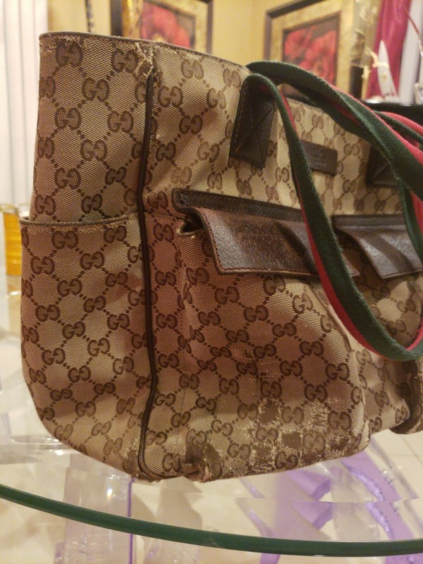 Gucci Tote canvas bags Size 12"L x 14"W x 6"D Strap 8" L gallery