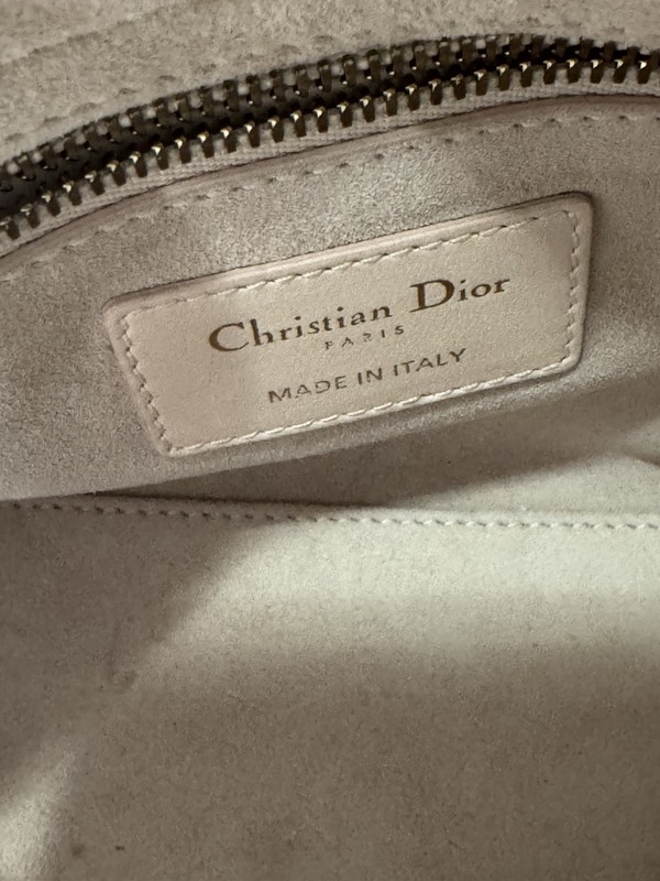 Christian Dior Women's Pink Supple Lady Leather Cannage Stud Shoulder Purse Bag gallery