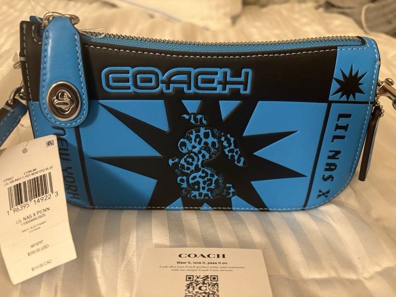 COACH The LIL NAS X Drop Penn Shoulder Bag Bunny Flyer Montero Blue NWT