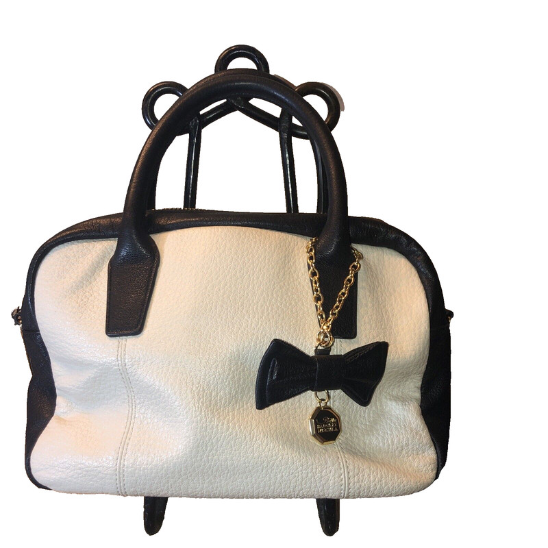 BELLE BADGLEY MISCHKA Women’s Black & White Satchel Purse