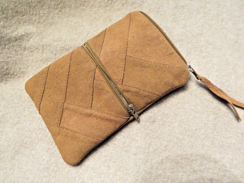 Vintage Dorli Chicago Ultrasuede TAN CIGARETTE POUCH-REDUCED