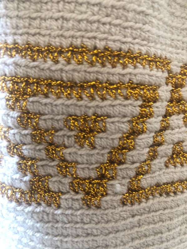 Authentic Colombian Art Mochila Wayuu Small Size 7.0" Unique Natural Fibers gallery